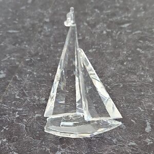 Swarovski Clear Crystal Sailboat Sculpture